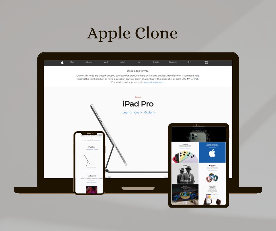 Apple Clone - Modern responsive website recreation
